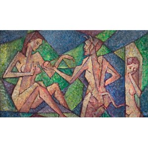 Jerzy Hulewicz (1886-1941), Scena fantastyczna - Jabłko Niezgody (1933)