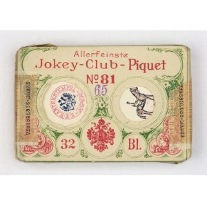 ALLERFEINSTE Jokey-Club-Piquet. 32 Bl. N-o 81. 1900. Wiedeń, Ferd. Piatnik & Söhne.