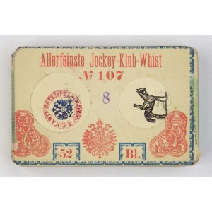 ALLERFEINSTE Jockey-Klub-Whist. 52 Bl. N-o 107. 1900. Wiedeń, Ferd. Piatnik & Söhne.