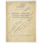 WOSTRIKOW A[ndriej] Wasiljewicz] - Lenin i Stalin w walce o partyjność filozofii marksizmu. Warszawa 1950. Czytelnik....