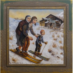 Dariusz Miliński, Rodzina na nartach, 2020