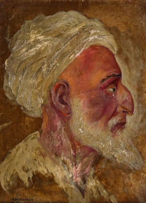 Ludomir SLENDZIŃSKI, GŁOWA MĘŻCZYZNY W TURBANIE, 1927