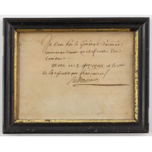 KARTKA Z PODPISEM FRANÇOIS-CHRISTOPHE KELLERMANNA, 1792