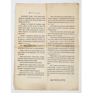 ODEZWA WIELKIEGO KSIĘCIA KONSTANTEGO DO POLAKÓW, 15(27).08.1862