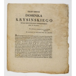 GŁOS DRUGI DOMINIKA KRYSIŃSKIEGO, 16.12.1830