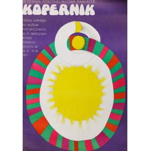 Danuta ŻUKOWSKA, Plakat KOPERNIK, WYSTAWA POKONKURSOWA PAMIĄTEK, 1971