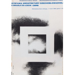 Waldemar ŚWIERZY, Plakat WYSTAWA ARCHITEKTURY CZECHOSŁOWACKIEJ, 1965