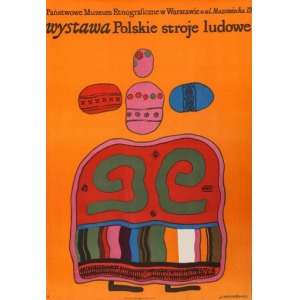 Jan MŁODOŻENIEC, Plakat wystawy POLSKIE STROJE LUDOWE, 1966