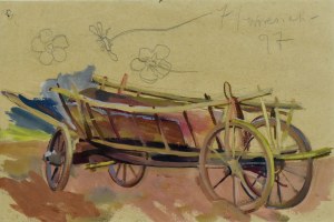 Stanisław KAMOCKI (1875-1944), Studium wozu, szkice polnego kwiatu, 7 IX 1897