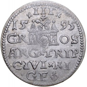 Zygmunt III 1587-1632, Trojak 1595, Ryga.