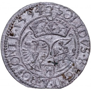 Zygmunt III 1587-1632, Szeląg 1594, Olkusz. R