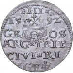 Zygmunt III 1587-1632, Trojak 1592, Ryga.