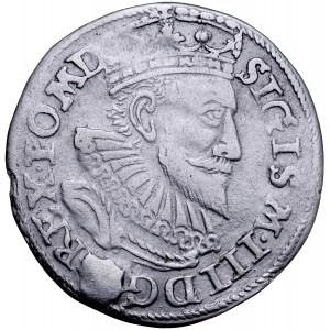 Zygmunt III 1587-1632, Imitacja, Trojak 1596, Malbork.