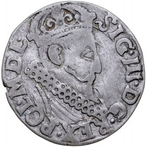Zygmunt III 1587-1632, Trojak bez daty, Kraków. R.