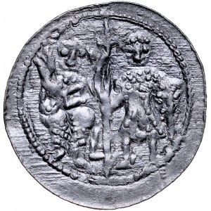 Bolesław III Krzywousty 1107-1138, Denar, Av.: Książę i Św. Wojciech, Rv.: Krzyż, między ramionami kropki, napis.