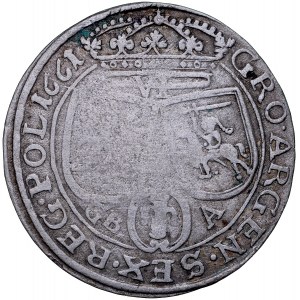 Jan II Kazimierz 1649-1668, Szóstak 1661 GB-A, Lwów. R.