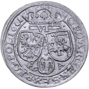Jan II Kazimierz 1649-1668, Szóstak 1661 GB-A, Lwów.