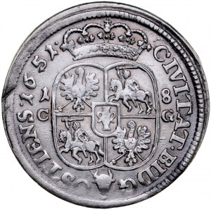 Jan II Kazimierz 1649-1668, Ort 1651 C-G, Bydgoszcz.