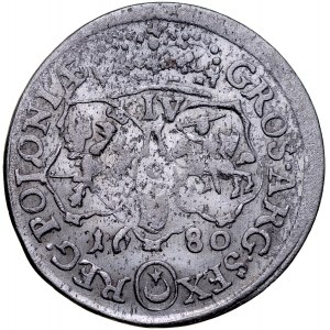 Jan III Sobieski 1674-1696, Szóstak 1680 TLB/C, Kraków. IV zamiast VI