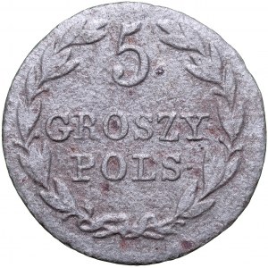 Zabór Rosyjski, Mikołaj I 1826-1855, 5 groszy 1828 F-H, Warszawa.