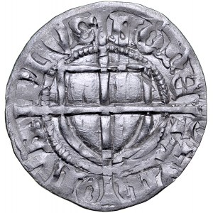 Paweł von Russdorf 1423-1441, Szeląg, Av.: Tarcza wielkiego mistrza, Rv.: Tarcza krzyżacka.