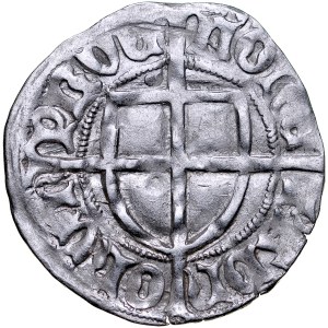 Paweł von Russdorf 1423-1441, Szeląg, Av.: Tarcza wielkiego mistrza, Rv.: Tarcza krzyżacka.