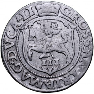Zygmunt II August 1545-1572, Trojak 1563, Wilno.