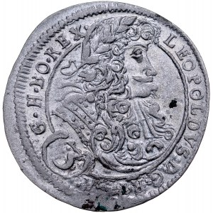 Transilvania, Leopold I 1691-1705, 3 krajcary 1696 FT, Szeben.