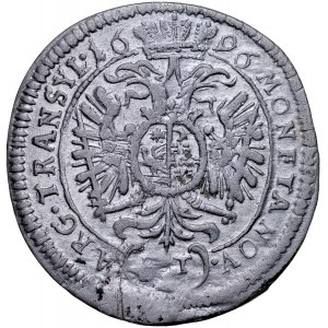 Transilvania, Leopold I 1691-1705, 3 krajcary 1696 FT, Szeben.