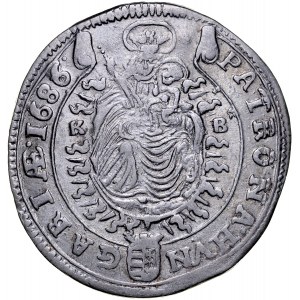 Hungary, Leopold I 1657-1705, XV krajcarów 1686, Kremnica.