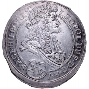 Hungary, Leopold I 1657-1705, XV krajcarów 1695, Kremnica.