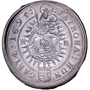 Hungary, Leopold I 1657-1705, XV krajcarów 1695, Kremnica.