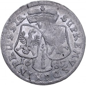Prusy Książęce, Fryderyk Wilhelm 1641-1688, Szóstak 1685 LCS, Berlin. R