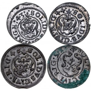 Krystyna 1632-1654, Szeląg 1643, 1644, 1646, 1651, Ryga.