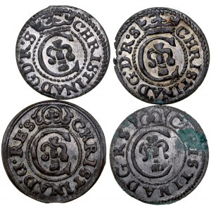 Krystyna 1632-1654, Szeląg 1643, 1644, 1646, 1651, Ryga.