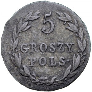 Zabór Rosyjski, Mikołaj I 1826-1855, 5 groszy 1818 I-B, Warszawa.