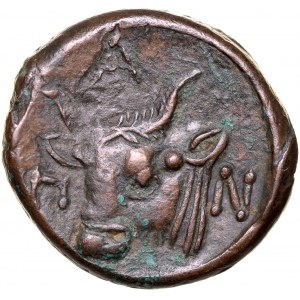 Greece, Thracia, Pantikapaion, Bronze Ae-19mm, 400-300 BC.