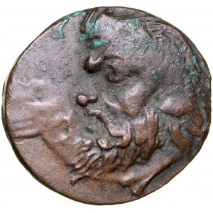 Greece, Thracia, Pantikapaion, Bronze Ae-19mm, 400-300 BC.