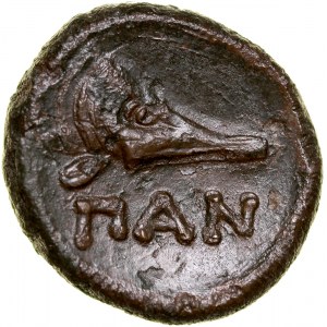 Greece, Thracia, Pantikapaion, Bronze Ae-13mm, 400-300 BC.