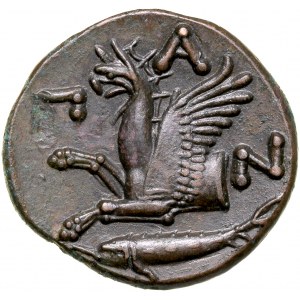 Greece, Thracia, Pantikapaion, Bronze Ae-21mm, 400-300 BC.