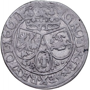 Jan II Kazimierz 1649-1668, Szóstak 1661 GB-A, Lwów.