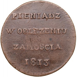Monety z oblężenia Zamościa, 6 groszy 1813, Zamość.