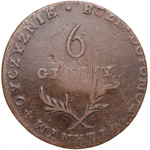 Monety z oblężenia Zamościa, 6 groszy 1813, Zamość.