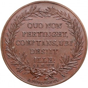 Medal autorstwa Holzhaeussera z 1771 roku, wybity ku czci poetów Adama Naruszewicza i Macieja Sarbiewskiego. Warszawa.