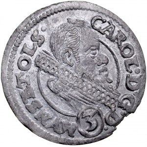 Śląsk, Księstwo Ziębicko-Oleśnickie, Karol II 1587-1617, 3 krajcary 1614, Oleśnica.