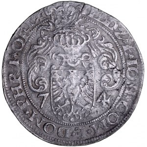 Germany, Ostfriesland, Edzard II. & Johann 1566-1591. 1/2 Reichstaler 1574, Emden.