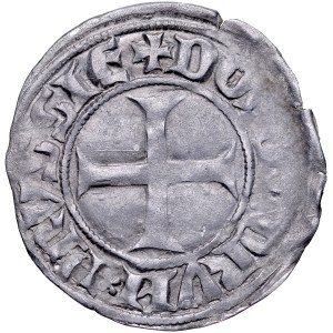 Kwartnik, Winrych von Kniprode 1351-1382, Av.: Tarcza krzyżacka, Rv.: Krzyż prosty.