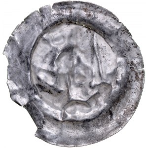 Przemysł II 1277-1297, Brakteat, Av.: Popiersie księcia z mieczem.