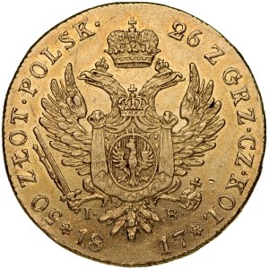 Królestwo Polskie, 50 złotych 1817 I-B, Warszawa.