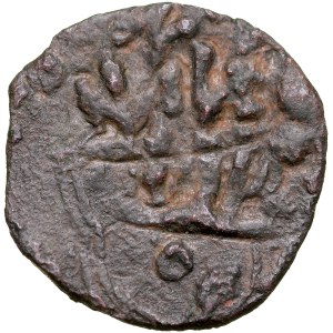 Ludwik Węgierski 1370-1382, Denar ruski, Av.: Ukoronowana litera L, Rv.: Korona.